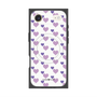 Premium Square Case with MagSafe［ Stripe Hearts - Purple ］
