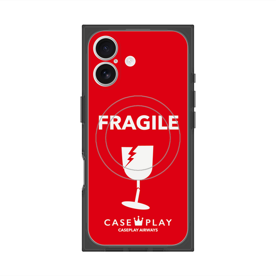 Premium Square Case with MagSafe［ FRAGILE - Red ］