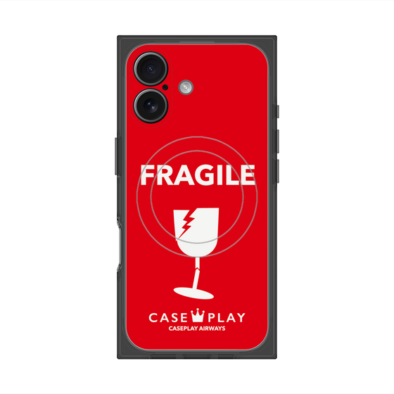 Premium Square Case with MagSafe［ FRAGILE - Red ］