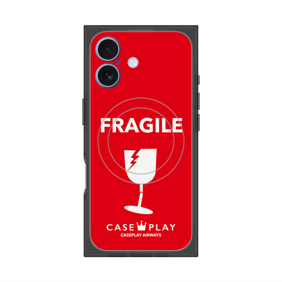 Premium Square Case with MagSafe［ FRAGILE - Red ］