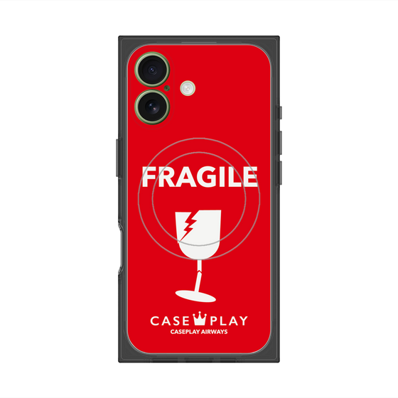 Premium Square Case with MagSafe［ FRAGILE - Red ］