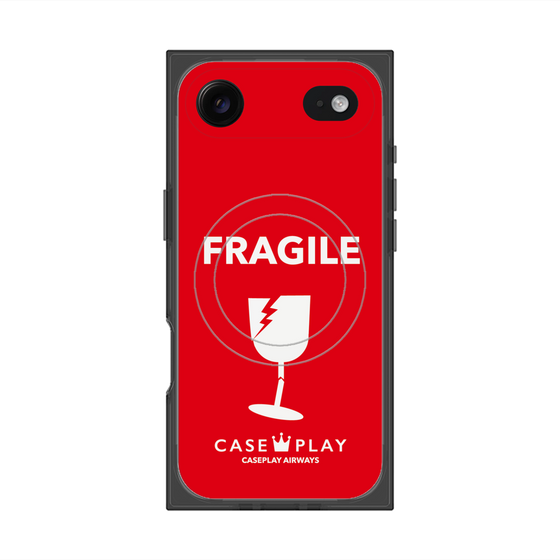 Premium Square Case with MagSafe［ FRAGILE - Red ］