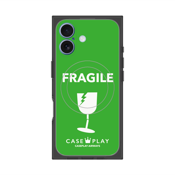 Premium Square Case with MagSafe［ FRAGILE - Green ］
