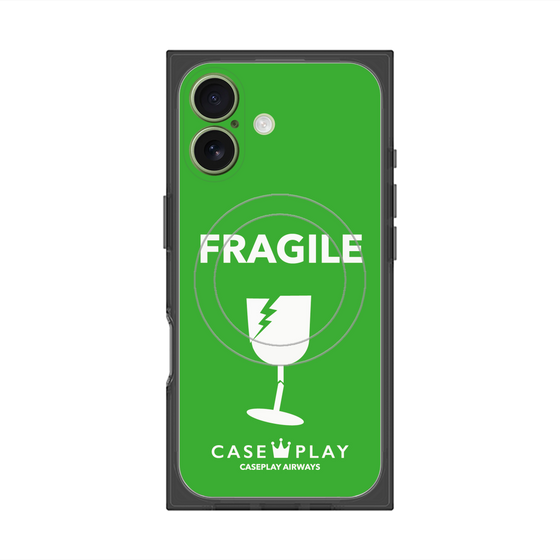 Premium Square Case with MagSafe［ FRAGILE - Green ］