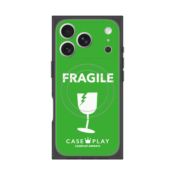 Premium Square Case with MagSafe［ FRAGILE - Green ］