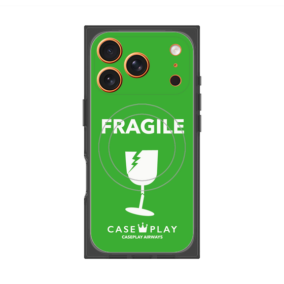 Premium Square Case with MagSafe［ FRAGILE - Green ］