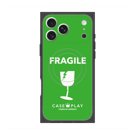 Premium Square Case with MagSafe［ FRAGILE - Green ］