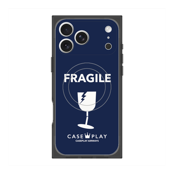 Premium Square Case with MagSafe［ FRAGILE - Navy ］