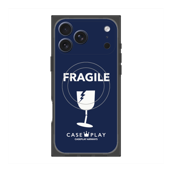 Premium Square Case with MagSafe［ FRAGILE - Navy ］