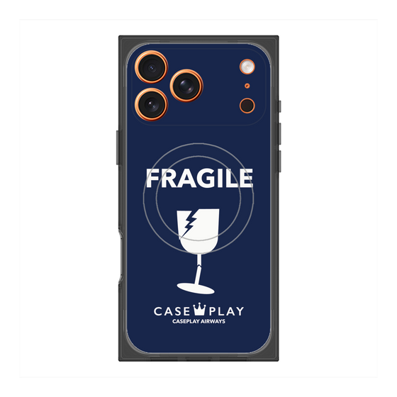 Premium Square Case with MagSafe［ FRAGILE - Navy ］