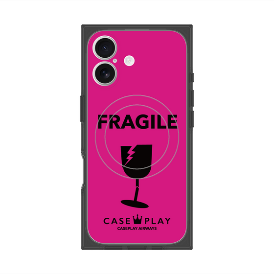 Premium Square Case with MagSafe［ FRAGILE - Pink ］