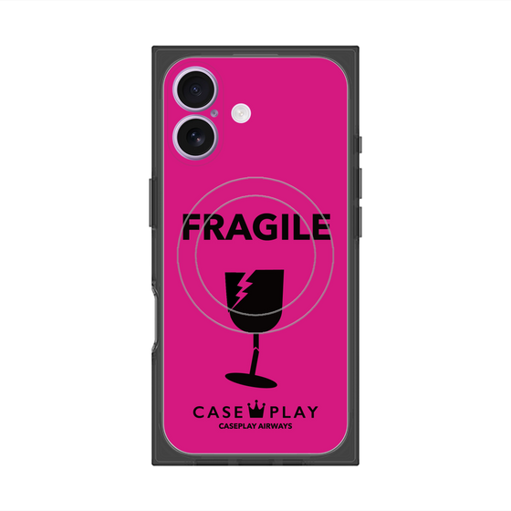 Premium Square Case with MagSafe［ FRAGILE - Pink ］