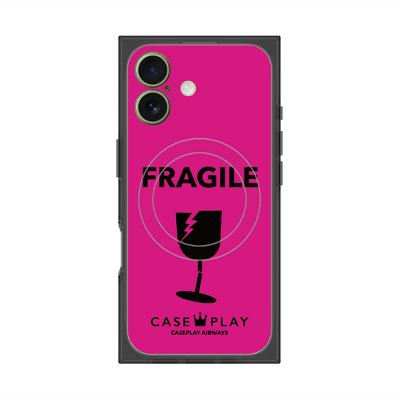Premium Square Case with MagSafe［ FRAGILE - Pink ］