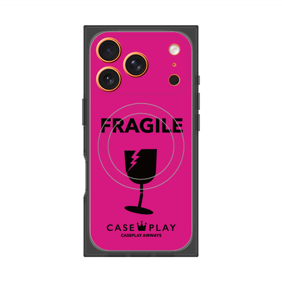 Premium Square Case with MagSafe［ FRAGILE - Pink ］