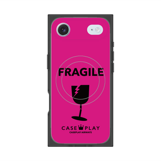 Premium Square Case with MagSafe［ FRAGILE - Pink ］