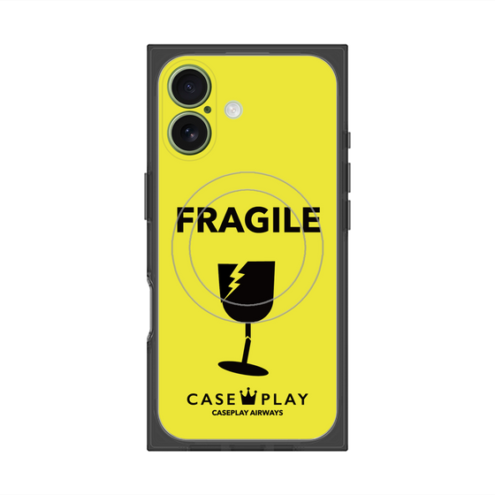 Premium Square Case with MagSafe［ FRAGILE - Yellow ］