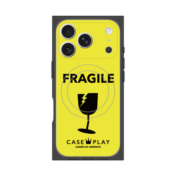 Premium Square Case with MagSafe［ FRAGILE - Yellow ］
