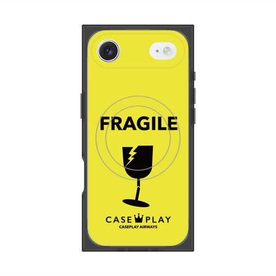 Premium Square Case with MagSafe［ FRAGILE - Yellow ］
