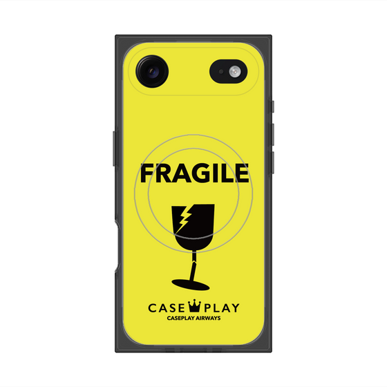 Premium Square Case with MagSafe［ FRAGILE - Yellow ］