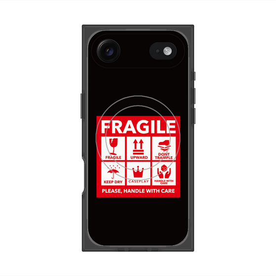 Premium Square Case with MagSafe［ FRAGILE Sticker - Black ］