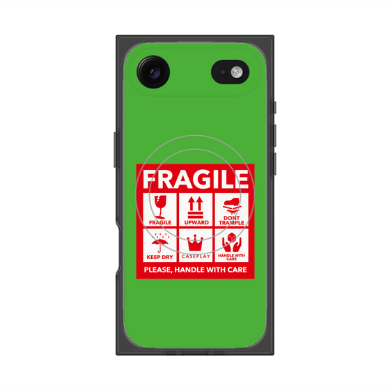 Premium Square Case with MagSafe［ FRAGILE Sticker - Green ］