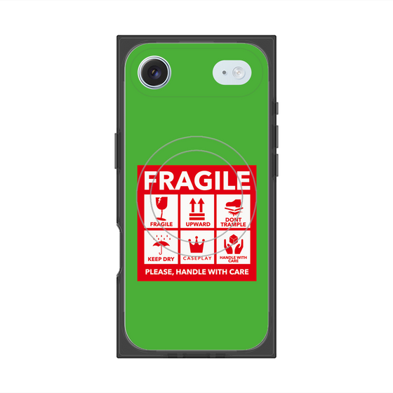 Premium Square Case with MagSafe［ FRAGILE Sticker - Green ］