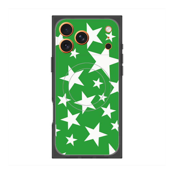Premium Square Case with MagSafe［ Stars - Green ］
