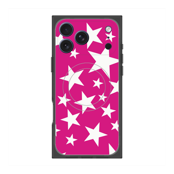 Premium Square Case with MagSafe［ Stars - Pink ］