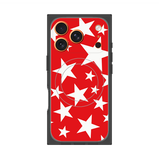 Premium Square Case with MagSafe［ Stars - Red ］