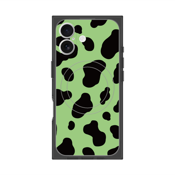 Premium Square Case with MagSafe［ Cow - Green ］