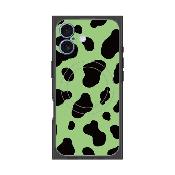 Premium Square Case with MagSafe［ Cow - Green ］