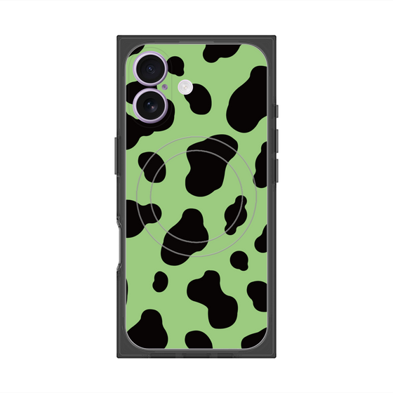 Premium Square Case with MagSafe［ Cow - Green ］