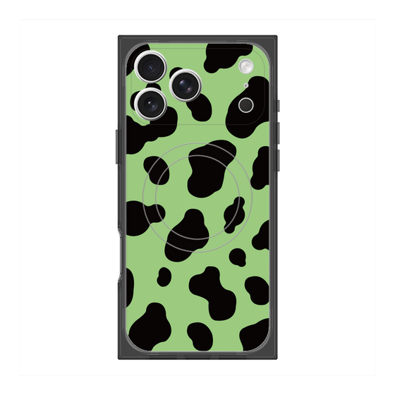 Premium Square Case with MagSafe［ Cow - Green ］