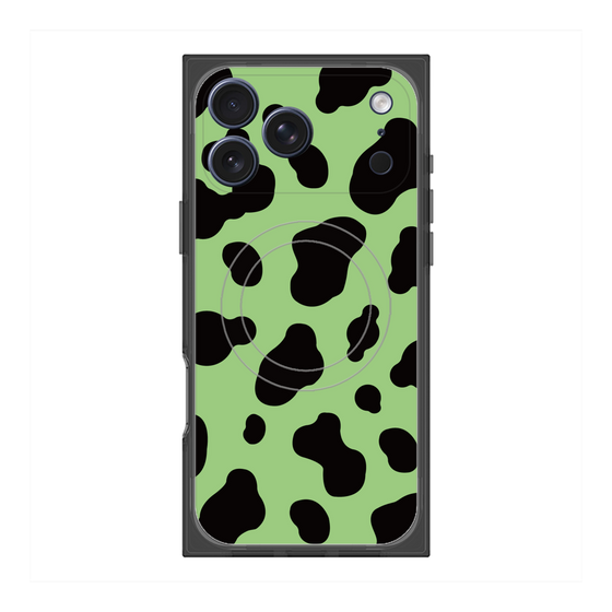 Premium Square Case with MagSafe［ Cow - Green ］