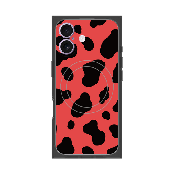 Premium Square Case with MagSafe［ Cow - Red ］