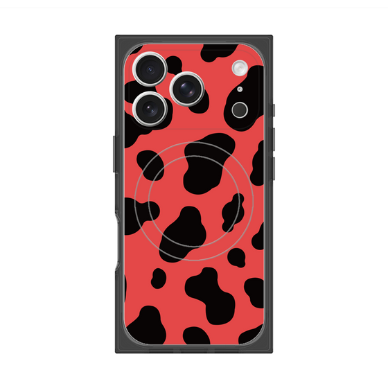 Premium Square Case with MagSafe［ Cow - Red ］