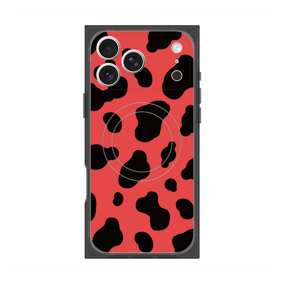 Premium Square Case with MagSafe［ Cow - Red ］