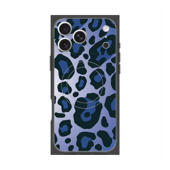 Premium Square Case with MagSafe［ Leopard - Blue ］
