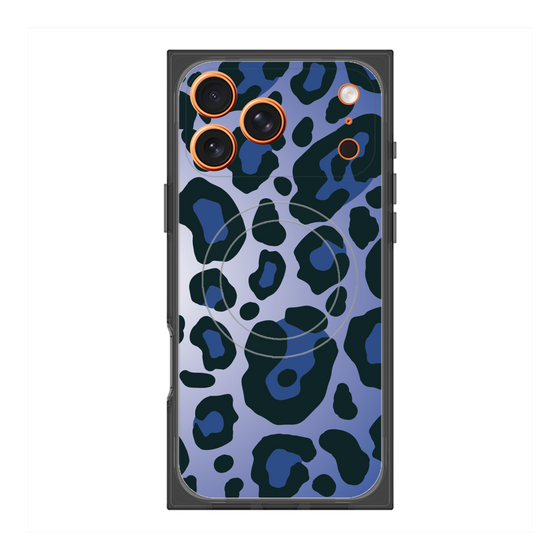 Premium Square Case with MagSafe［ Leopard - Blue ］