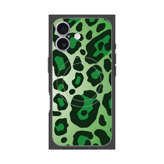 Premium Square Case with MagSafe［ Leopard - Green ］