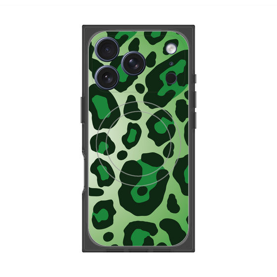 Premium Square Case with MagSafe［ Leopard - Green ］