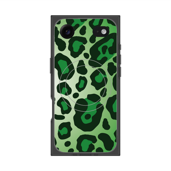 Premium Square Case with MagSafe［ Leopard - Green ］