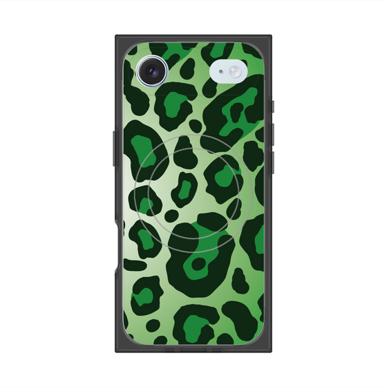 Premium Square Case with MagSafe［ Leopard - Green ］
