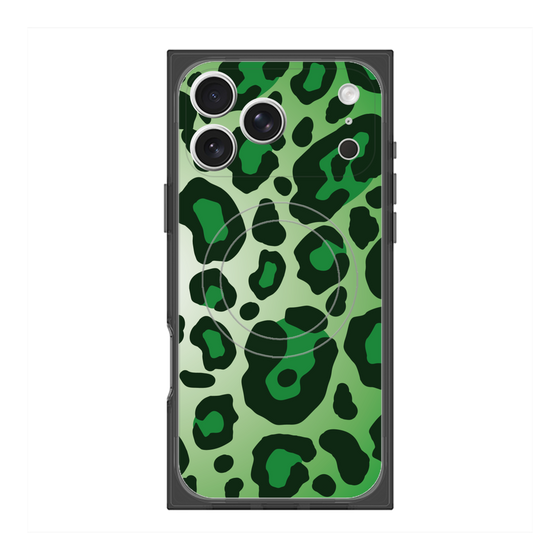 Premium Square Case with MagSafe［ Leopard - Green ］