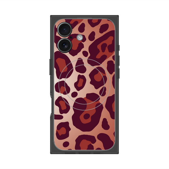 Premium Square Case with MagSafe［ Leopard - Red ］