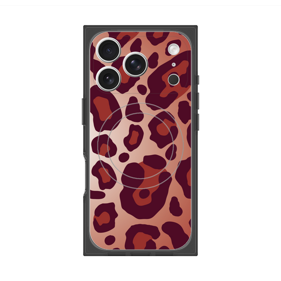 Premium Square Case with MagSafe［ Leopard - Red ］