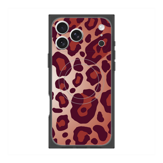 Premium Square Case with MagSafe［ Leopard - Red ］