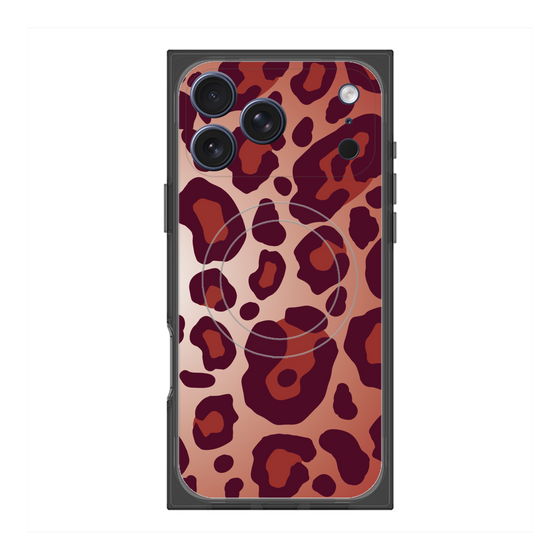 Premium Square Case with MagSafe［ Leopard - Red ］