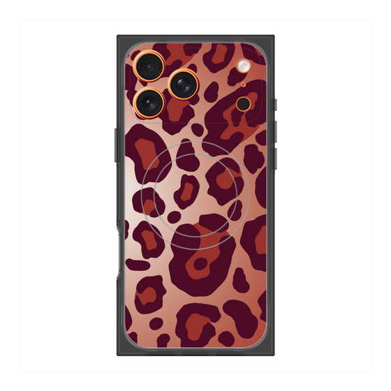 Premium Square Case with MagSafe［ Leopard - Red ］