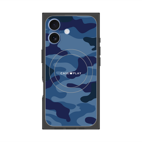 Premium Square Case with MagSafe［ Camouflage - Blue ］